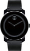 Movado Bold Black Museum Dial Black Leather Unisex Watch