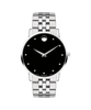 Movado  Museum Men Quartz Black Dial Analog Stainless Steel Watch 607201
