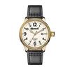 INGERSOLL DISCOVERY THE APSLEY AUTOMATIC GOLD STAINLESS STEEL 102702 BLACK LEATHER STRAP MEN’S WATCH