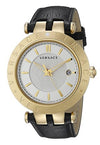 Versace VQP040015 V-Race 42mm Case IP 2N Black Croco Pattern Leather Strap Watch