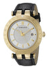 Versace VQP040015 V-Race 42mm Case IP 2N Black Croco Pattern Leather Strap Watch