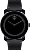 Movado Bold Black Museum Dial Black Leather Unisex Watch 3600306