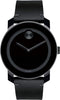 Movado Bold Black Museum Dial Black Leather Unisex Watch 3600306