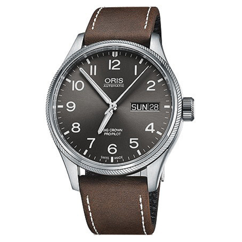 Oris ProPilot Day Date, 45mm, Anthracite Dial, Brown LS - 01 752 7698 4063-07 5 22 05FC