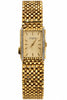 Wittnauer Gold Tone Diamond Bezel Rectangular Tank Bracelet Watch Ref 12E00