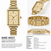 Nine West Women's Gold-Tone Rectangular Bracelet Watch – NW/2332CHGP