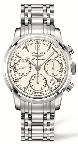 LONGINES SAINT-IMIER AUTOMATIC CHRONOGRAPH WHITE DIAL MEN'S WATCH - L27524726