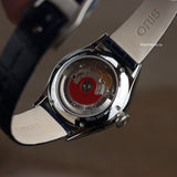 Oris Artelier Grande Lune, Date, 36mm, Silver Dial Leatherstrap blue - 01 763 7723 4051-07 5 18 66FC