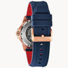 Bulova men Marine Star Watch In Rose Gold and Blue - 98A227