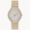 Bulova woman' Phantom Crystal Accent Gold-Tone Watch with Silver-Tone Dial - 98L263
