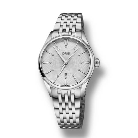 Oris Artelier Date Diamonds, 33mm, Silver Dial, Metalbracelet steel - 01 561 7724 4051-07 8 17 79