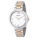 Bulova Sport White Dial Two-tone woman Watch - 98L195