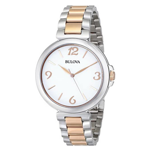 Bulova Sport White Dial Two-tone woman Watch - 98L195