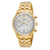 Bulova woman' Chronograph Gold-Tone Watch with Silver-Tone Dial - 97B149