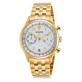 Bulova woman' Chronograph Gold-Tone Watch with Silver-Tone Dial - 97B149