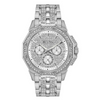 Bulova men Octava Crystal Accent Watch with Silver-Tone Dial - 96C134