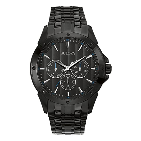 Bulova men Classic Black IP Watch - 98C121