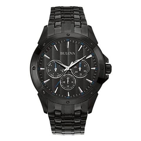 Bulova men Classic Black IP Watch - 98C121