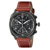 Bulova Men’s Chronograph Black Dial Brown Leather Strap Watch - 98B245