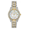 Citizen woman' Exclusive Eco-Drive Silhouette Crystal Two-Tone Watch with Mother-of-Pearl Dial - EW1684-54D