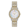 Citizen Woman Eco-Drive Silhouette Crystal Accent Two-Tone Watch with Mother-of-Pearl Dial - EX1484-57D