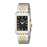 Citizen men Quartz Watch with Rectangular Black Dial - BH1678-56E