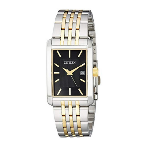 Citizen men Quartz Watch with Rectangular Black Dial - BH1678-56E