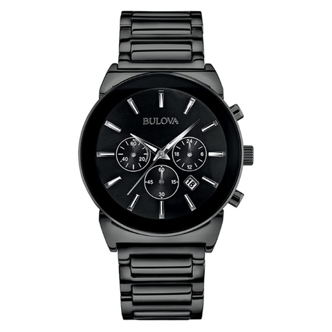 Bulova men Chronograph Black IP Watch