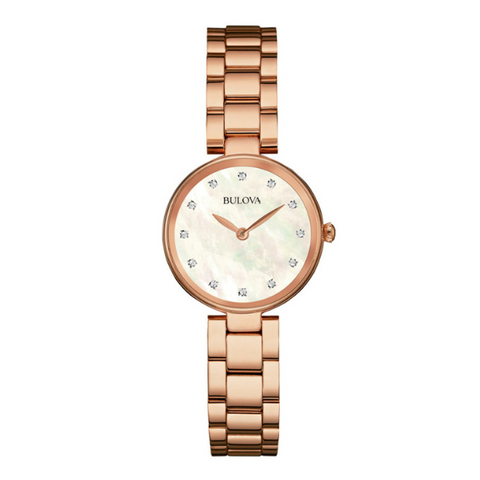 Bulova woman Diamond Gallery Rose Gold Watch