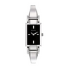 Bulova woman Stainless Steel and Black Dial Bangle Watch 96L138