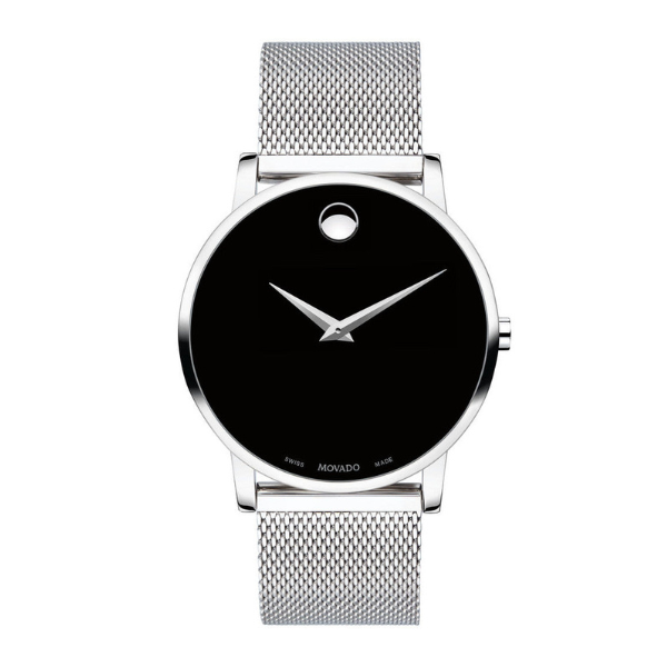 Movado men Movado Museum Classic Mesh Watch with Black Dial