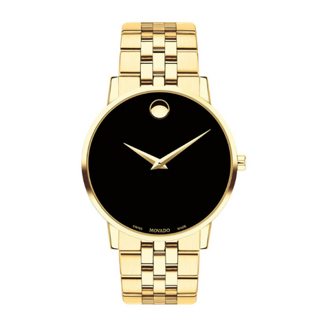 Movado Museum Classic men Yellow Gold PVD Watch