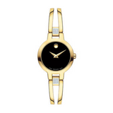 Movado Amorosa woman Diamond Watch - Gold Black Dial