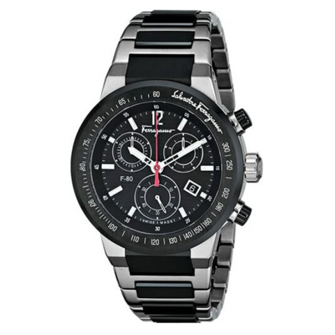 men F-80 Analog Display Swiss Quartz Black
