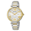 Seiko Solar Silver Dial Two-tone woman Watch SUT174