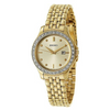 Seiko Quartz Gold Bracelet and Dial Date woman Crystals