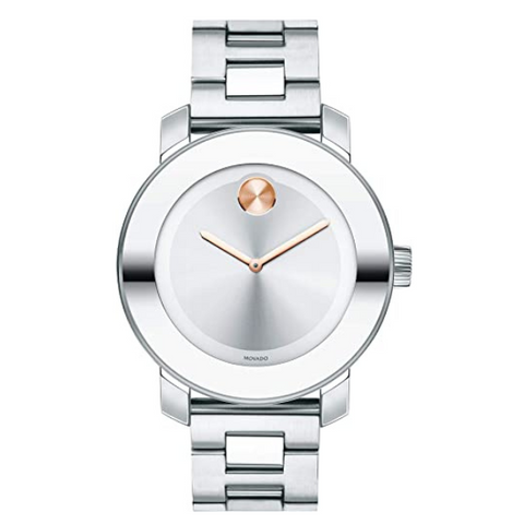 Movado Bold Silver Dial Stainless Steel Watch - 3600084