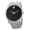 Movado Museum Black Face Stainless Steel Swiss Wrist Watch -0606504