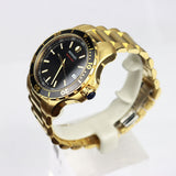 Movado Series 800 Black Dial Yellow Gold PVD men Watch - 2600145