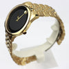 Movado men Gold-Tone Watch with Black Museum Dial - 606997