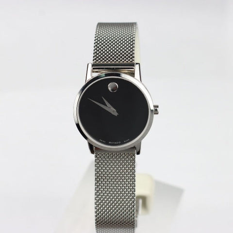 Movado woman' Museum Classic Mesh Watch with Black Dial - 607220