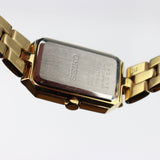 Seiko woman Core Solar Classic MOP Dial Yellow Gold Steel Diamond Watch - SUP236