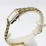 Seiko woman Core Solar Classic MOP Dial Yellow Gold Steel Diamond Watch - SUP236