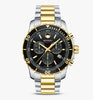 Movado men Series 800 Chronograph Two-Tone PVD Watch with Black Dial - 2600146