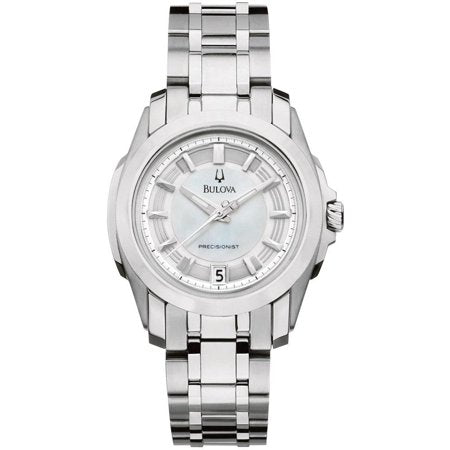 Bulova Langford White Mother of Pearl Dial Stainless Steel woman Watch