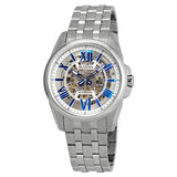 Bulova men Sutton Automatic Watch with Silver-Tone Skeleton Dial