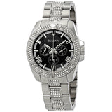 Bulova men Chronograph Crystal Black Dial Watch Swarovski Crystal