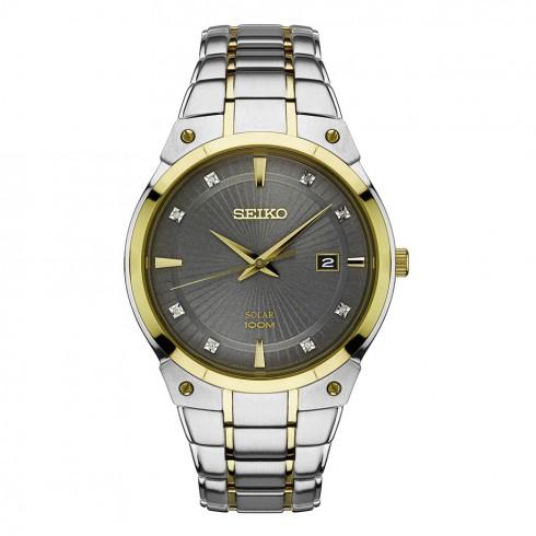 Seiko men Core Grey Dial Two-tone Watch