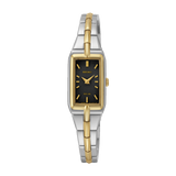 Seiko Solar Core Black Dial Two tone yellow gold steel (rectangle)