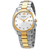 Bulova woman Slim Duet Mother of Pearl Diamond Dial Watch